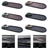 Maxbell Multifunction Car Anti Slip Mat Automotive PVC Nonslip Pad Auto Phone Holder Brown Grid Black