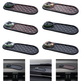 Maxbell Multifunction Car Anti Slip Mat Automotive PVC Nonslip Pad Auto Phone Holder Brown Grid Black