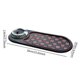 Maxbell Multifunction Car Anti Slip Mat Automotive PVC Nonslip Pad Auto Phone Holder Brown Grid Argent