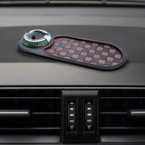 Maxbell Multifunction Car Anti Slip Mat Automotive PVC Nonslip Pad Auto Phone Holder Brown Grid Argent