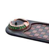 Maxbell Multifunction Car Anti Slip Mat Automotive PVC Nonslip Pad Auto Phone Holder Brown Grid Gold