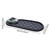 Maxbell Multifunction Car Anti Slip Mat Automotive PVC Nonslip Pad Auto Phone Holder Gray Grid Argent