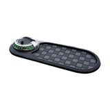 Maxbell Multifunction Car Anti Slip Mat Automotive PVC Nonslip Pad Auto Phone Holder Gray Grid Argent