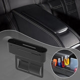 Maxbell Generic Car Seat Gap Filler Organizer Retractable for Drinks Keys Cards Black
