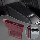 Maxbell Generic Car Seat Gap Filler Organizer Retractable for Drinks Keys Cards Red