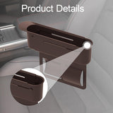 Maxbell Generic Car Seat Gap Filler Organizer Retractable for Drinks Keys Cards Brown