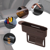 Maxbell Generic Car Seat Gap Filler Organizer Retractable for Drinks Keys Cards Brown
