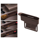 Maxbell Generic Car Seat Gap Filler Organizer Retractable for Drinks Keys Cards Brown