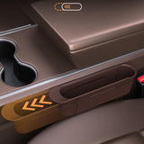Maxbell Generic Car Seat Gap Filler Organizer Retractable for Drinks Keys Cards Brown