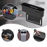 Maxbell 2Pcs Car Seat Gap Filler Organizer Auto Accessories Seat Crevice Storage Box Black