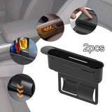 Maxbell 2Pcs Car Seat Gap Filler Organizer Auto Accessories Seat Crevice Storage Box Black