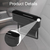 Maxbell 2Pcs Car Seat Gap Filler Organizer Auto Accessories Seat Crevice Storage Box Black