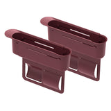 Maxbell 2Pcs Car Seat Gap Filler Organizer Auto Accessories Seat Crevice Storage Box Red