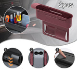 Maxbell 2Pcs Car Seat Gap Filler Organizer Auto Accessories Seat Crevice Storage Box Red