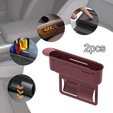 Maxbell 2Pcs Car Seat Gap Filler Organizer Auto Accessories Seat Crevice Storage Box Red