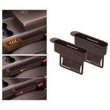 Maxbell 2Pcs Car Seat Gap Filler Organizer Auto Accessories Seat Crevice Storage Box Brown