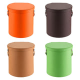 Maxbell PU Leather Car Trash Can 1.5 L Container Comfortable Grip Handle Garbage Can Orange