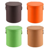 Maxbell PU Leather Car Trash Can 1.5 L Container Comfortable Grip Handle Garbage Can Orange