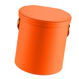 Maxbell PU Leather Car Trash Can 1.5 L Container Comfortable Grip Handle Garbage Can Orange