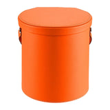 Maxbell PU Leather Car Trash Can 1.5 L Container Comfortable Grip Handle Garbage Can Orange