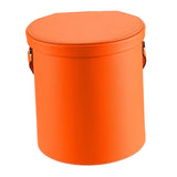 Maxbell PU Leather Car Trash Can 1.5 L Container Comfortable Grip Handle Garbage Can Orange