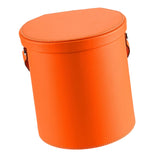 Maxbell PU Leather Car Trash Can 1.5 L Container Comfortable Grip Handle Garbage Can Orange