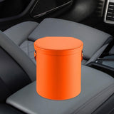 Maxbell PU Leather Car Trash Can 1.5 L Container Comfortable Grip Handle Garbage Can Orange