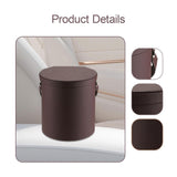 Maxbell PU Leather Car Trash Can 1.5 L Container Comfortable Grip Handle Garbage Can Brown