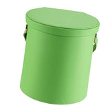 Maxbell PU Leather Car Trash Can 1.5 L Container Comfortable Grip Handle Garbage Can Green