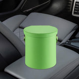 Maxbell PU Leather Car Trash Can 1.5 L Container Comfortable Grip Handle Garbage Can Green