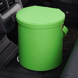 Maxbell PU Leather Car Trash Can 1.5 L Container Comfortable Grip Handle Garbage Can Green