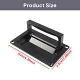 Maxbell Recessed Pull Handle Deck Hatch Accessories for Cabinet Furniture Chest Black