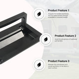 Maxbell Recessed Pull Handle Deck Hatch Accessories for Cabinet Furniture Chest Black