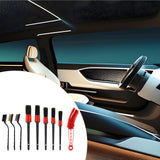 Maxbell 9Pcs Car Detailing Brushes Set for Air Conditioner Vents Accessory Versatile