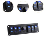 Maxbell Rocker Switch Panel Versatile Voltages Display for Boats Vehicles Marine