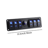 Maxbell Rocker Switch Panel Versatile Voltages Display for Boats Vehicles Marine
