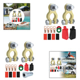 Maxbell Generic Battery Terminal Connectors Set Sturdy Spare Parts for Car Boat without Brush