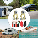 Maxbell Generic Battery Terminal Connectors Set Sturdy Spare Parts for Car Boat without Brush