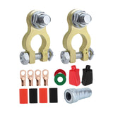 Maxbell Generic Battery Terminal Connectors Set Sturdy Spare Parts for Car Boat with Brush