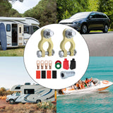 Maxbell Generic Battery Terminal Connectors Set Sturdy Spare Parts for Car Boat with Brush