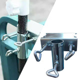 Maxbell Patio Umbrella Clamp Bench Deck Umbrella Stand for Deck Beach Courtyard