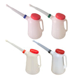 Maxbell Oil Measuring Container with Cap Oil Pot with Scale Automotive Oil Dispenser red