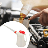 Maxbell Oil Measuring Container with Cap Oil Pot with Scale Automotive Oil Dispenser red