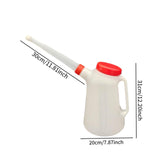 Maxbell Oil Measuring Container with Cap Oil Pot with Scale Automotive Oil Dispenser red