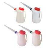 Maxbell Oil Measuring Container with Cap Oil Pot with Scale Automotive Oil Dispenser red