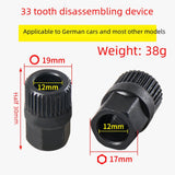 Maxbell 2 Pieces Alternator Pulley Removal Install Tool Sturdy 33T Teeth and Hexagon