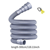 Maxbell Waste Water Pipe Kit Easily Install Foldable Professional with Clamp 3 m