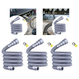 Maxbell Waste Water Pipe Kit Easily Install Foldable Professional with Clamp 3 m