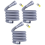 Maxbell Waste Water Pipe Kit Easily Install Foldable Professional with Clamp 3 m