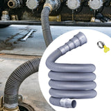 Maxbell Waste Water Pipe Kit Easily Install Foldable Professional with Clamp 3 m